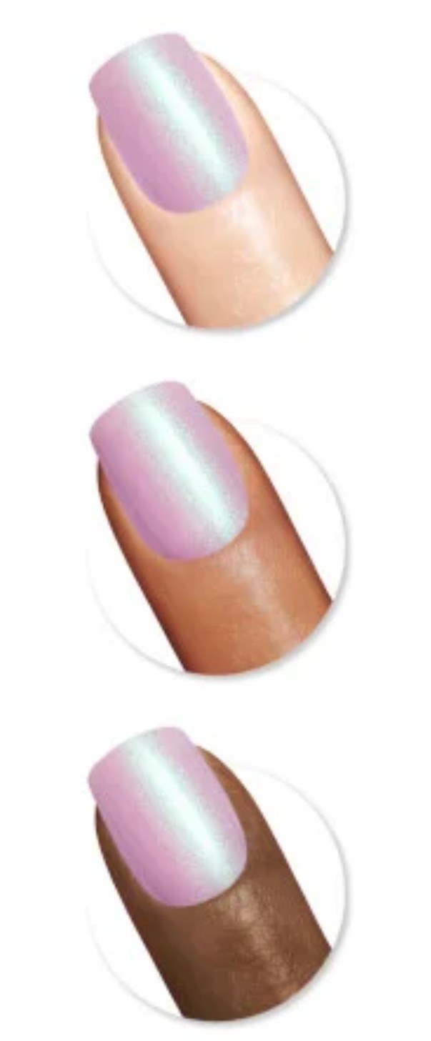 Lot of 2 Sally Hansen Perfect Manicure Press-On Nails • Pink/Purple • Square