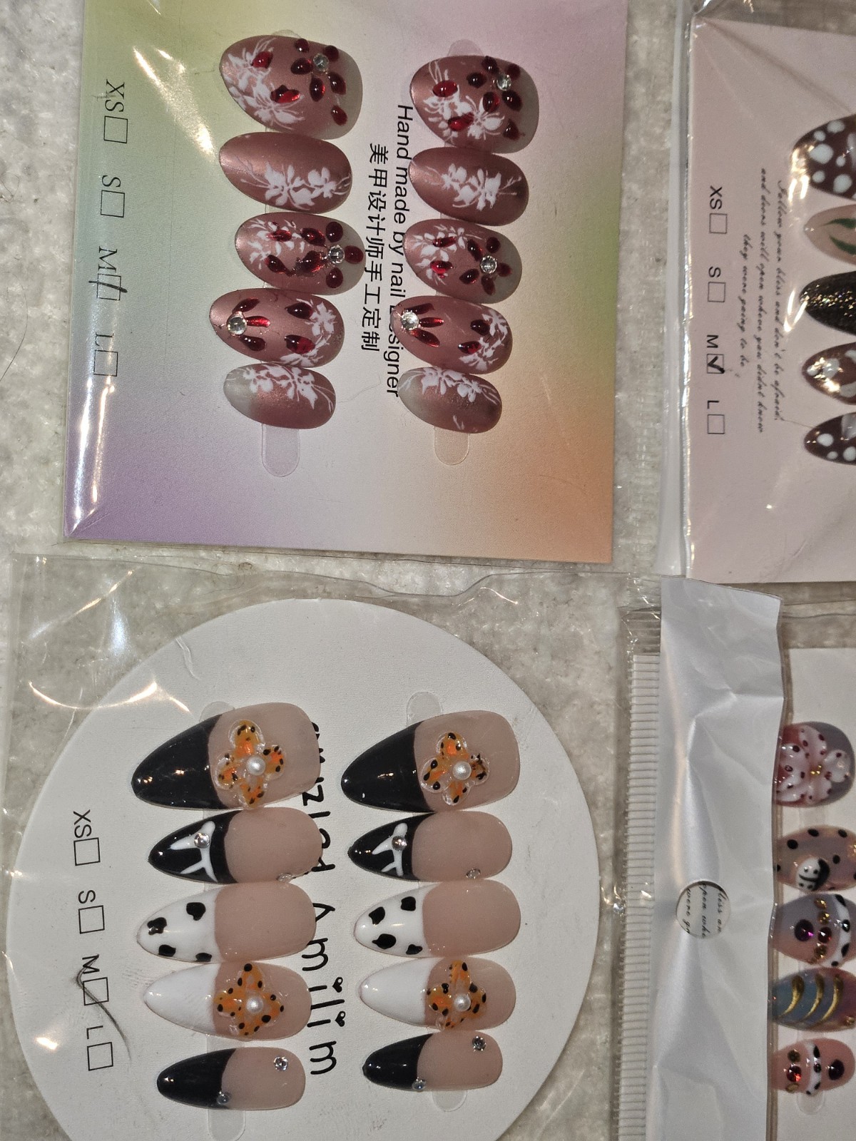 Press On Nail Bundle Medium Size 13 Sets