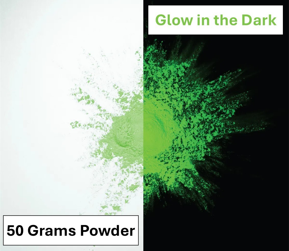 50 Grams Glow in the Dark Green Powder Luminous Pigment for Paint Crafts DIY