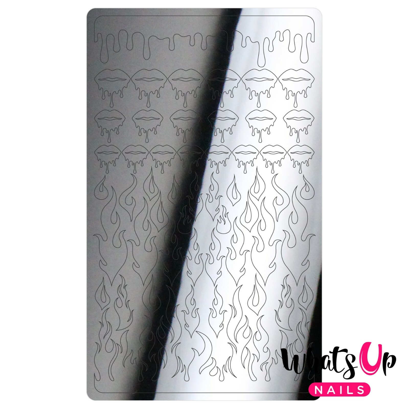 Dripping Flames Stickers (Silver) – Daily Charme Collaboration, Nail Stickers