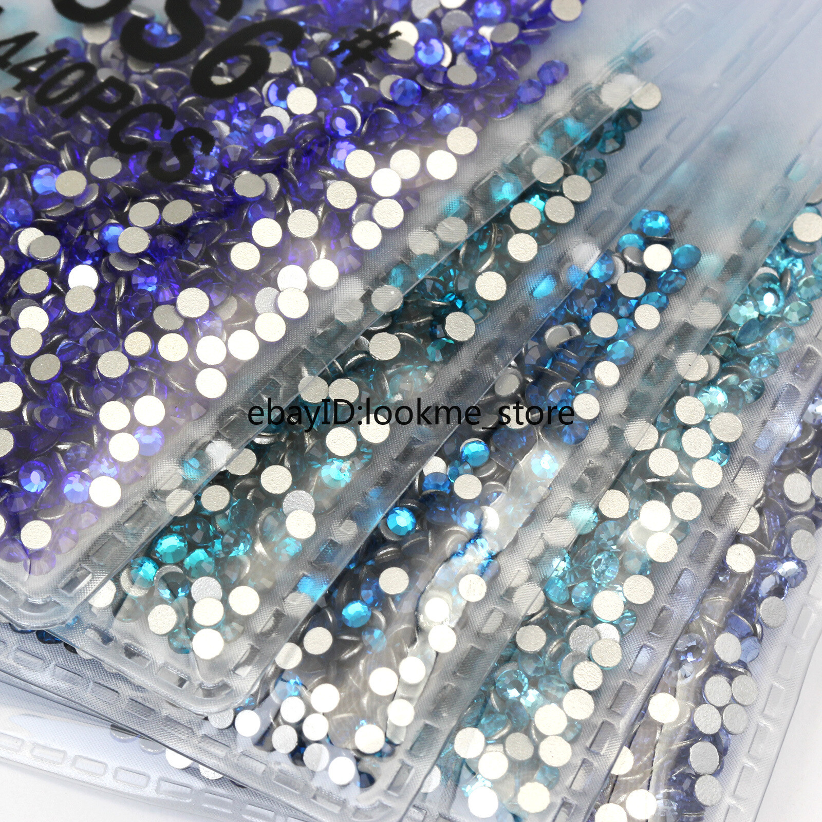 1440pcs 2 mm (ss6) Crystal Glass Rhinestones Flatback Gems Nail Art Crafts Decor