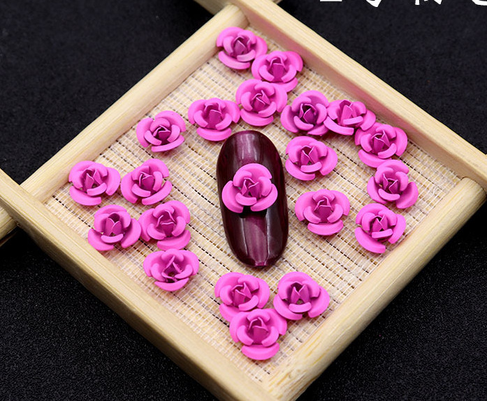 Nail Art 3D DIY Rose Nail Art Decoration Red Pink Blue Purple price is for 10pcs