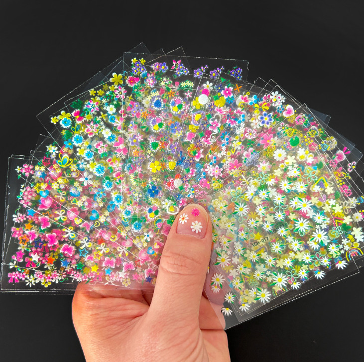 30 Sheets Nail Art Sticker Decal Daisy Flower Knot Heart Slider Manicure XCH