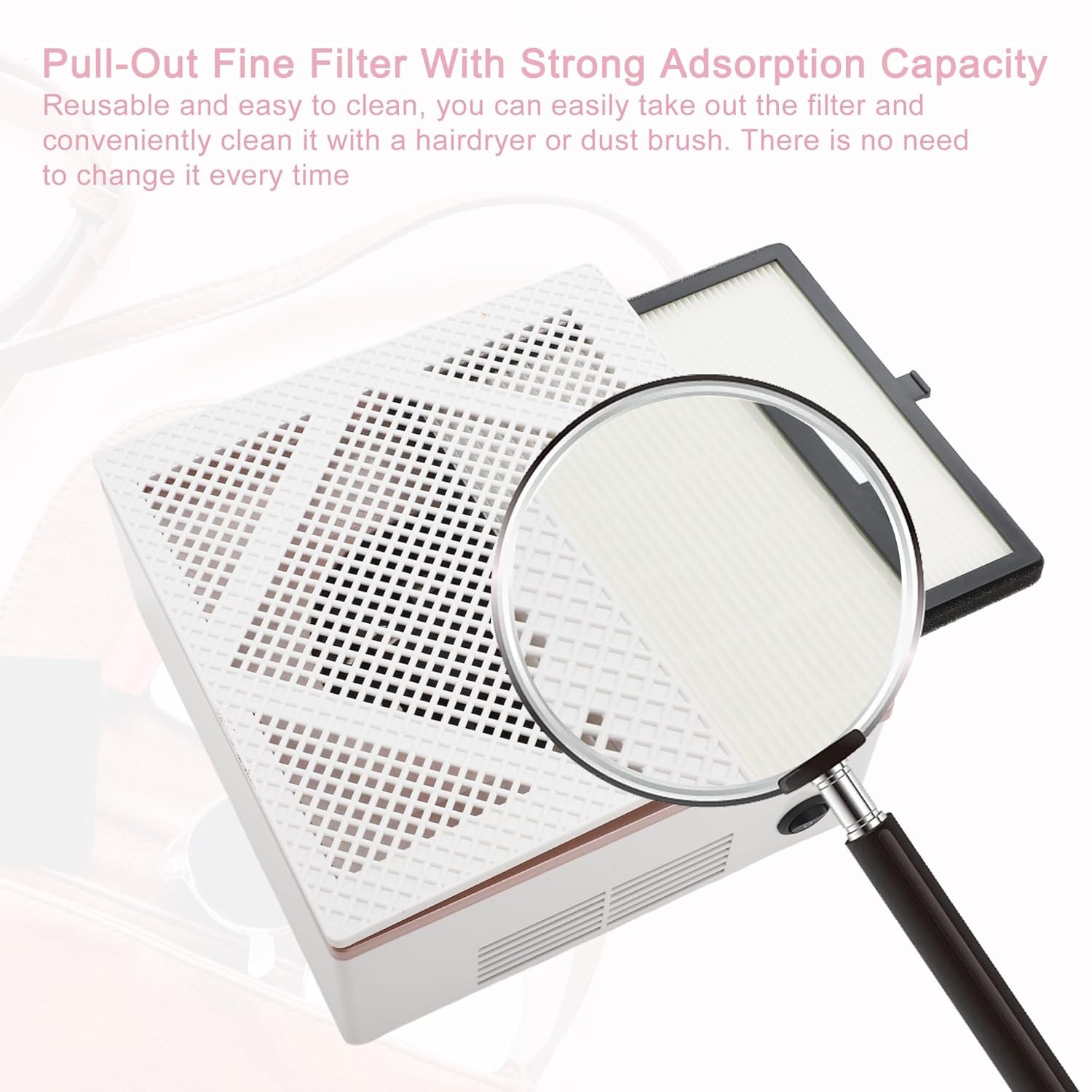 High Power Nail Dust Vacuum Quiet Speed‑Control Nail Art Cleaner