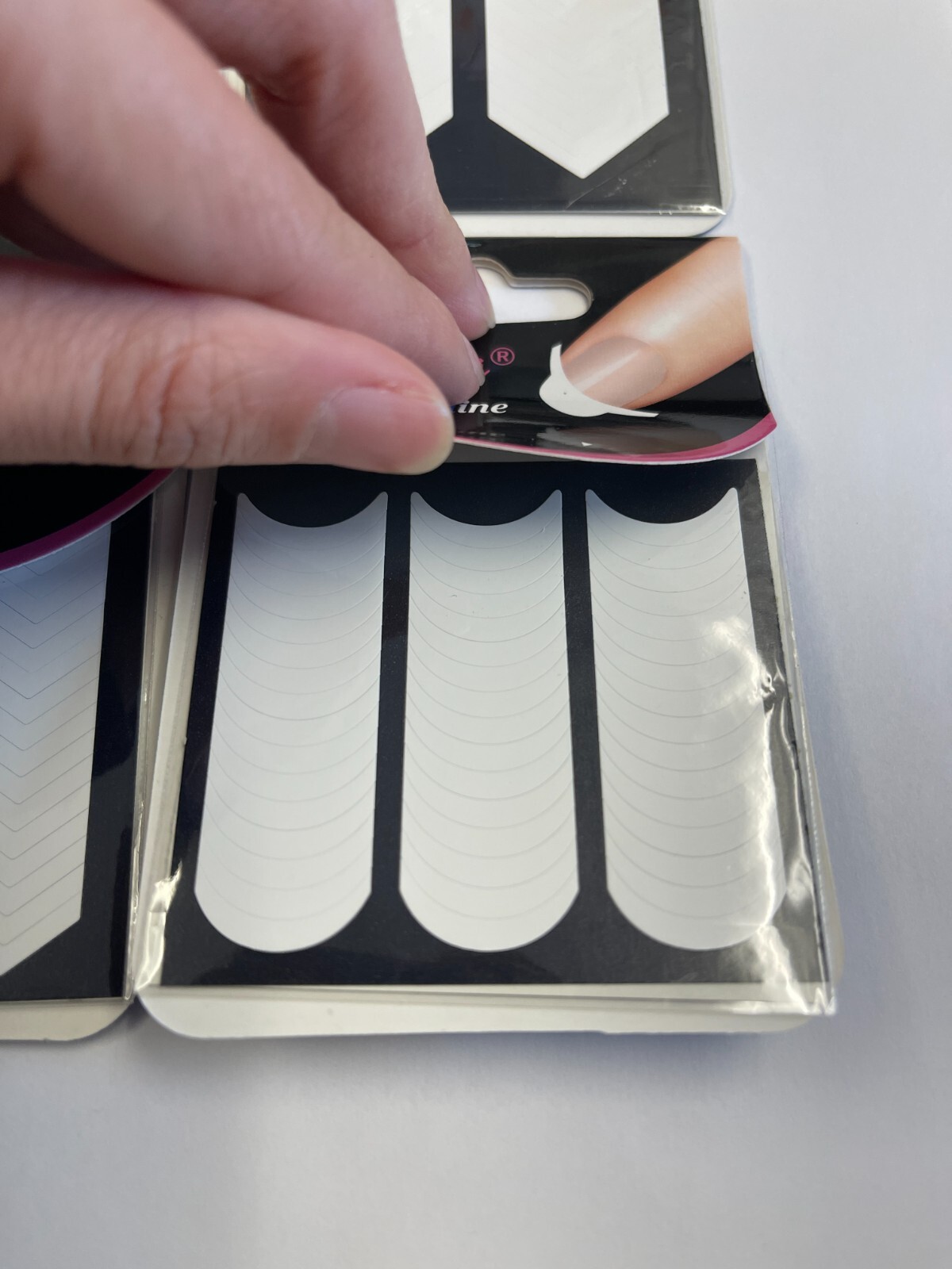4 pack (150pc) French Manicure Nail Art Tips Form Guide Sticker DIY Stencil USA