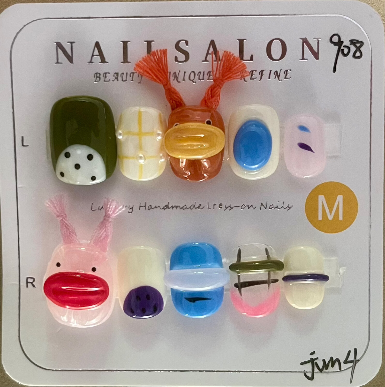 25Set Lot Price $111.9,100%Hand Made press on Nail, Free Glue&Essential Tools