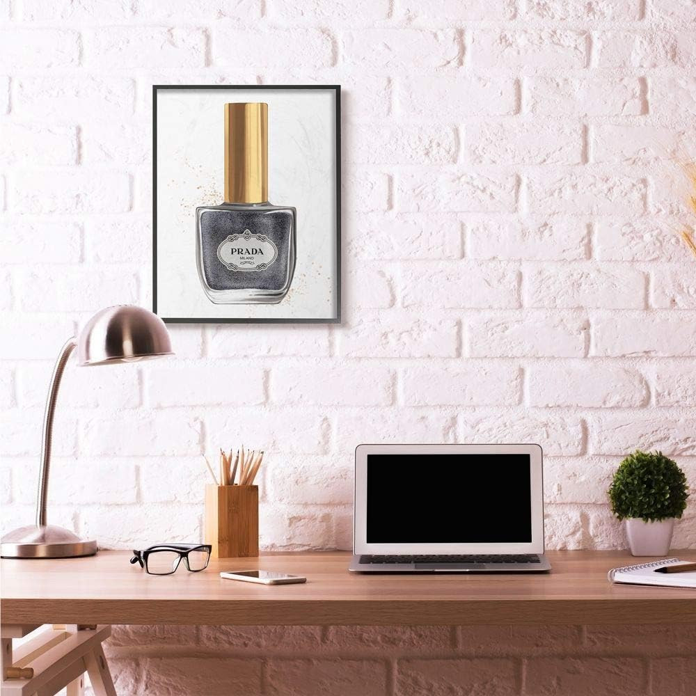 Makeup Nail Polish Gold Fashion, Design by Artist Ziwei Li Wall Art, 24 X 30, Bl