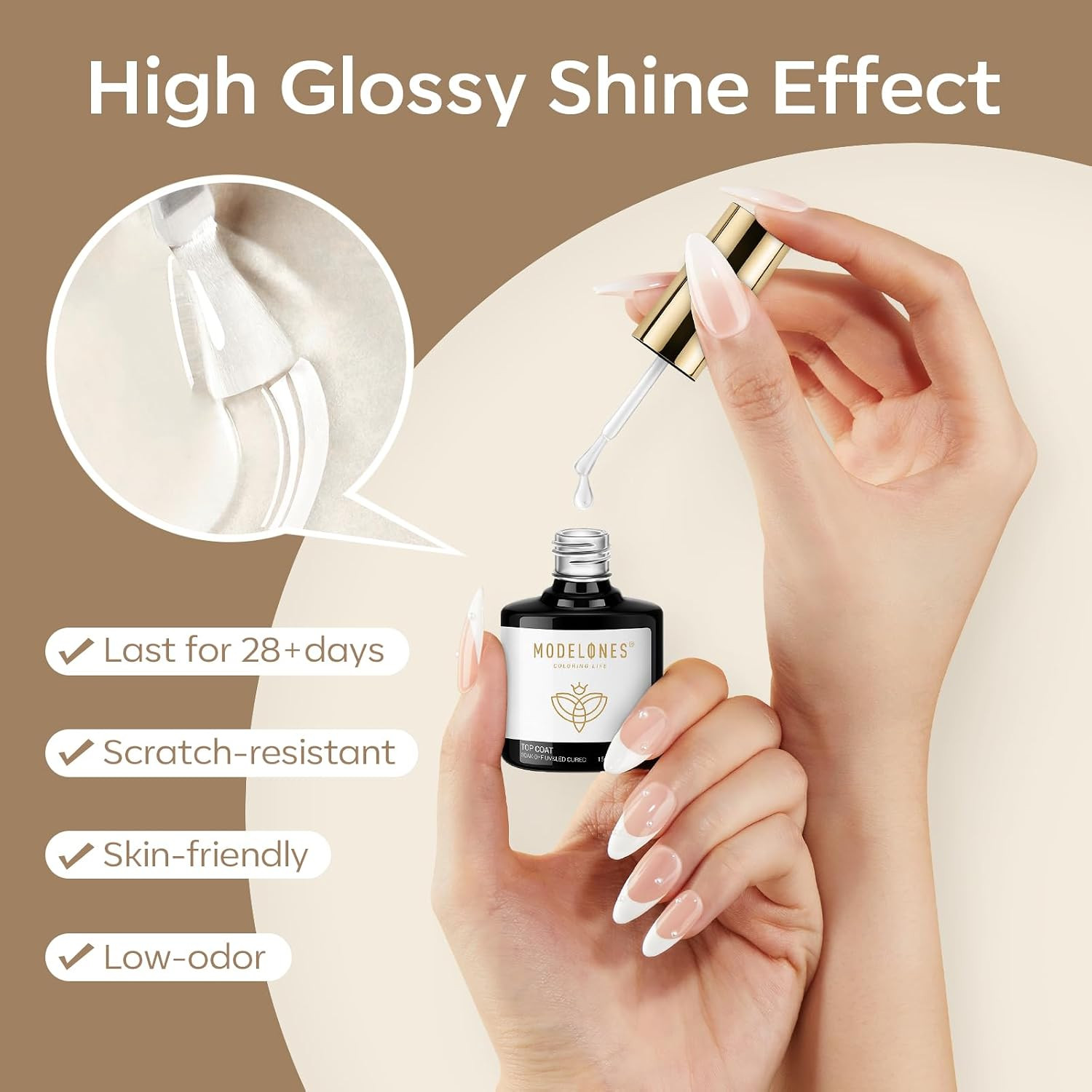 Nail Glue Gel with Top Coat and Prep Dehydrator 3 PCS 15Ml 9 in One Gel Glue Kit