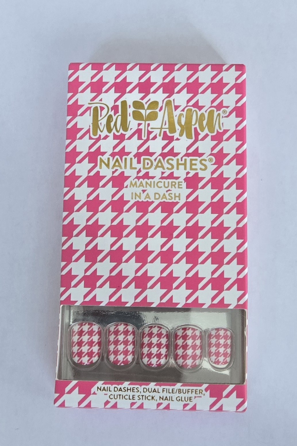 red aspen nail dashes-Pink Hounds Braya
