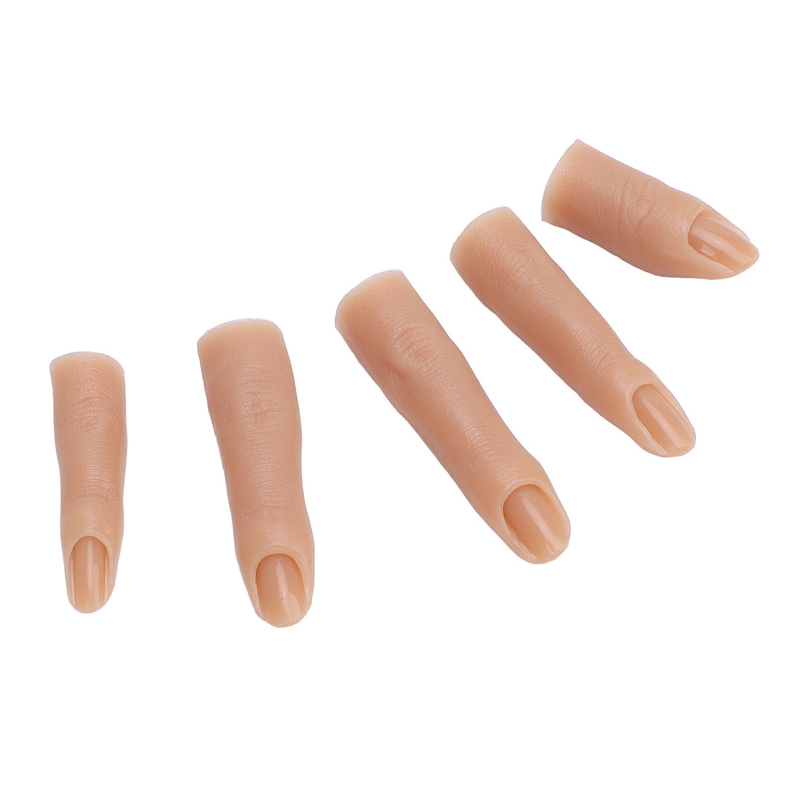 5 Pcs Silicone Nail Practice Finger High Elasticity For Nail Art Easy To Use