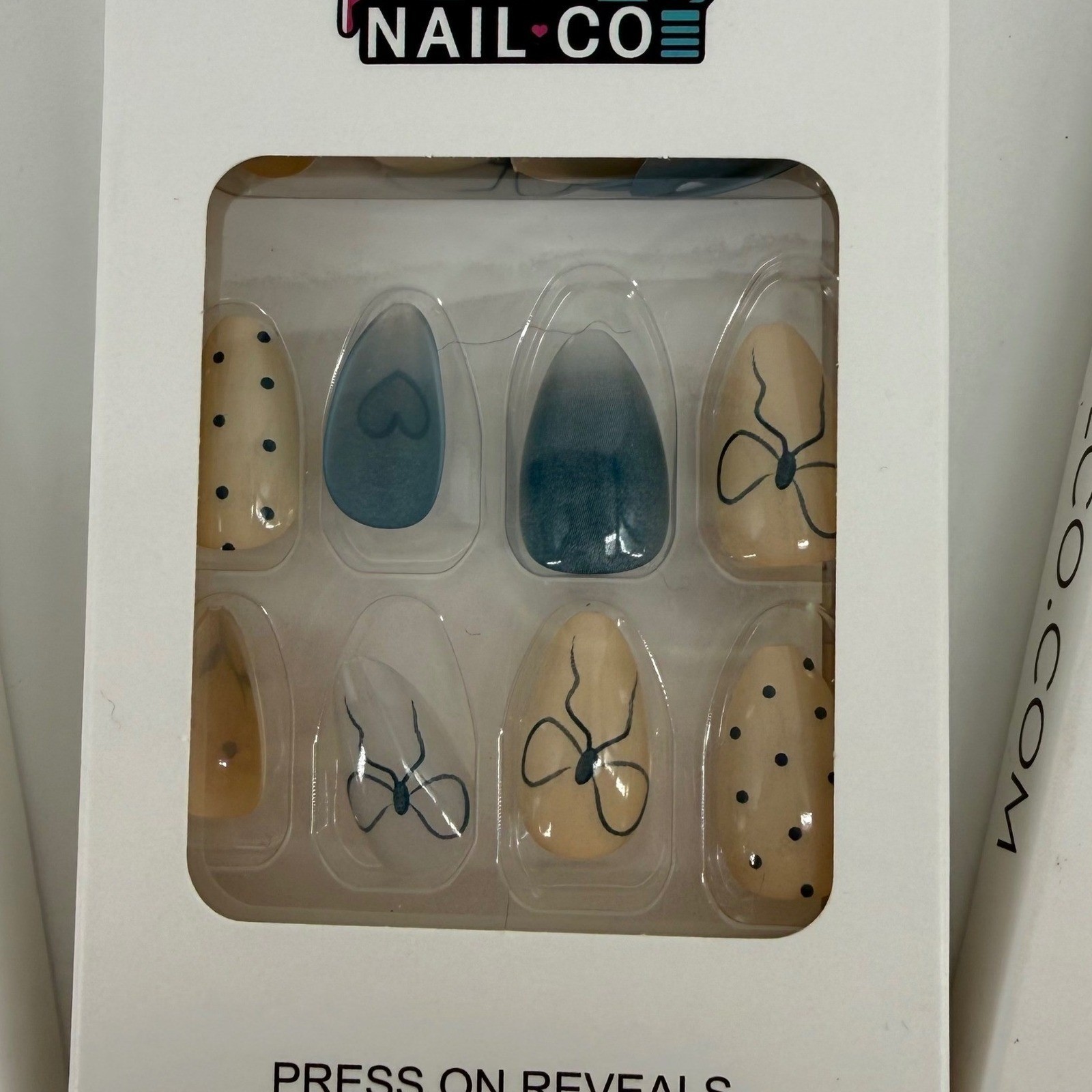 Babe Nail Co 4 pack Press On Valentines Nails Multiple Designs Hearts, bows