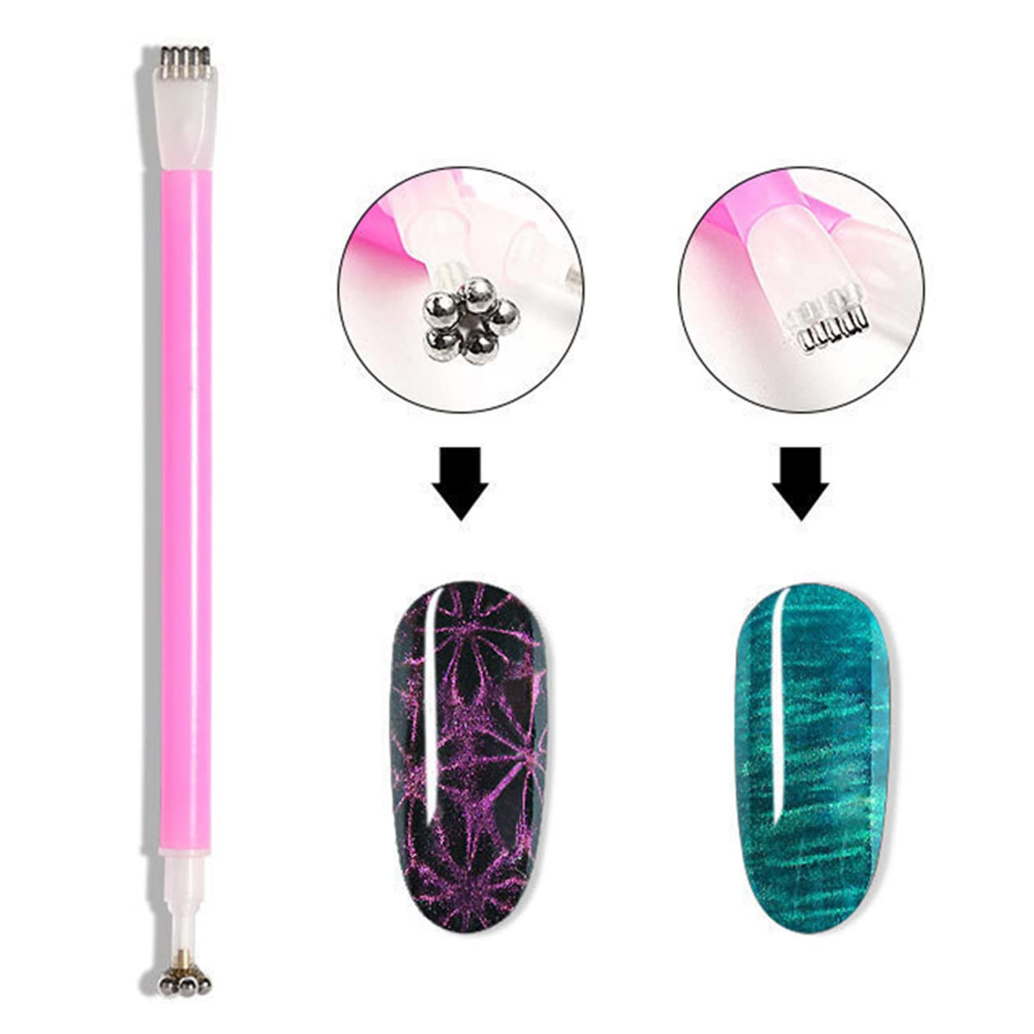 15Pcs Cat Eye Nail Magnets Pens for Cat Eye Nail Art Tools Gradient Design Cat E