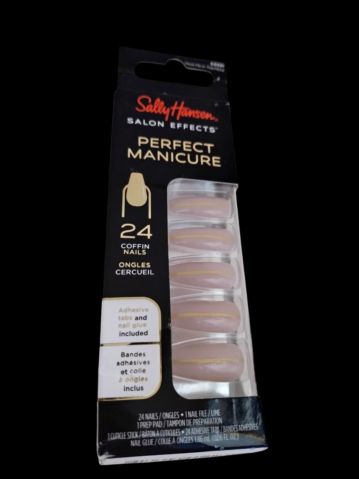 Sally Hansen SALON EFFECTS PERFECT MANICURE 24 COFFIN Nails MEET ME IN THE METAL