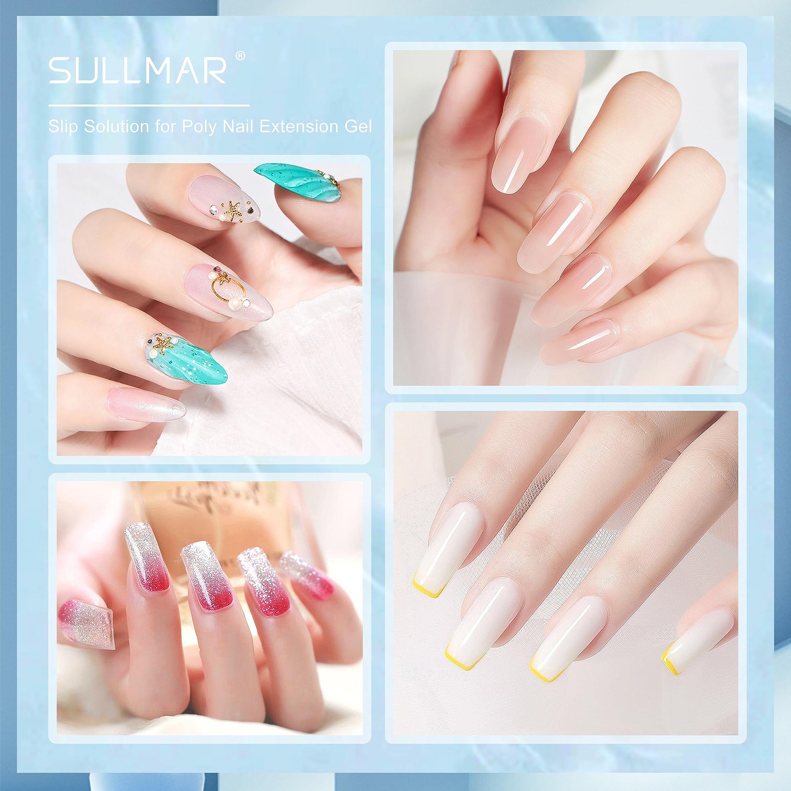 Nail Slip Solution 2.7 fl.oz for Poly Nail Gel Kit Professional Nail Extensio…