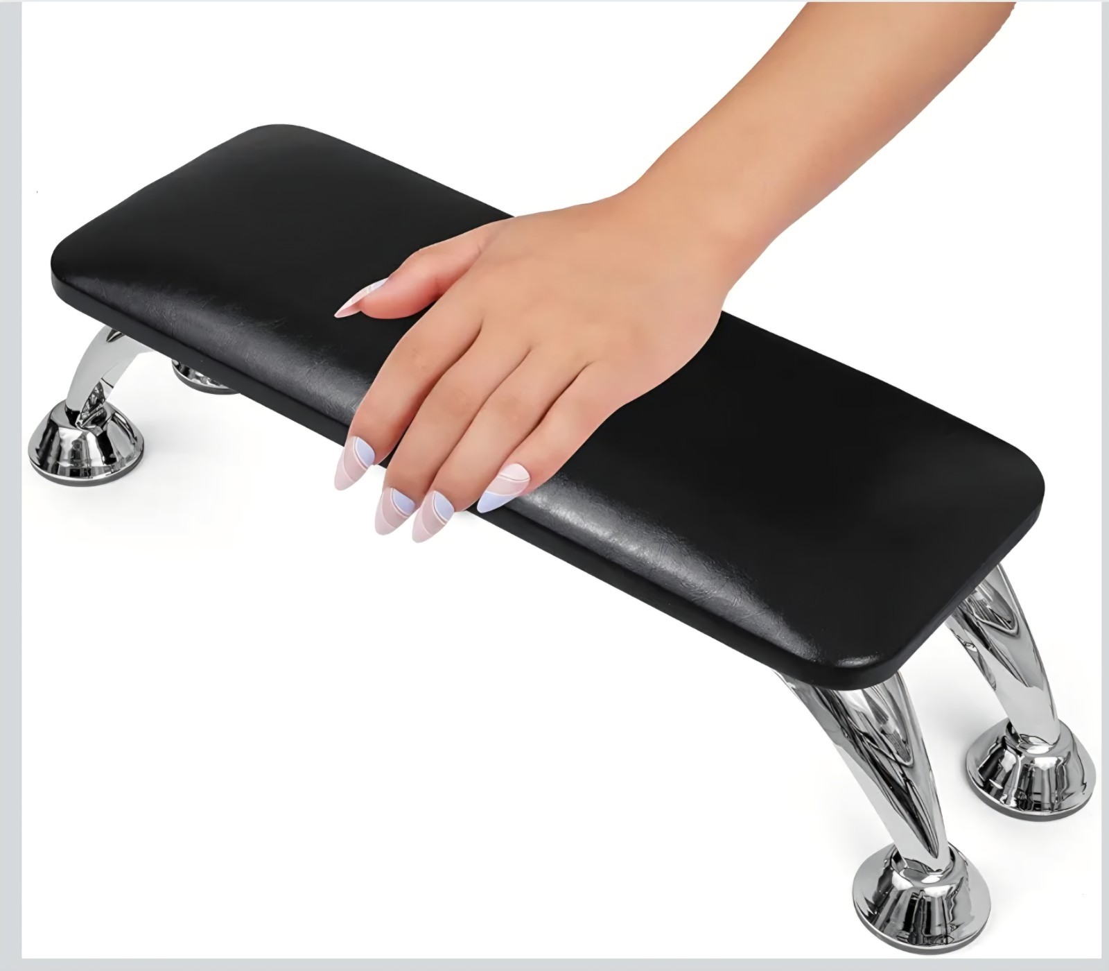 Nail Technology Big Arm Rest Pad Leather Manicure Hand Rest 100% Leather Pink