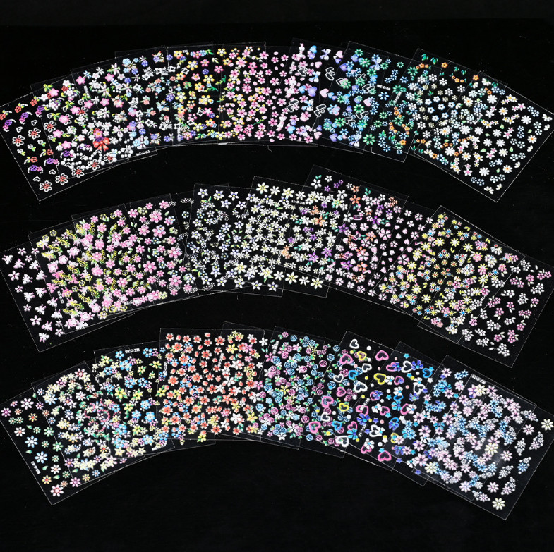 30PCS Manicure Daisy Flower Blossom Decal 3D Nail Sticker Decor Slider DIY NH9