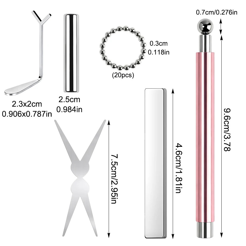 6pcs Cat Eye Nail Magnet Tool Set, French Tips Cat Eye Heart Magnets N