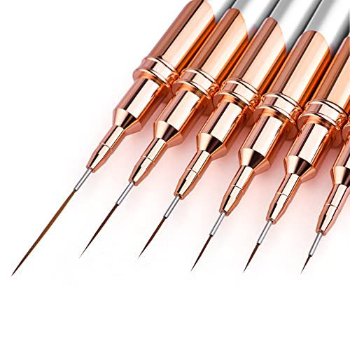 6pcs Nail Art Brushes Liner Striping Brush, Super Fine Nail Art Long Striper