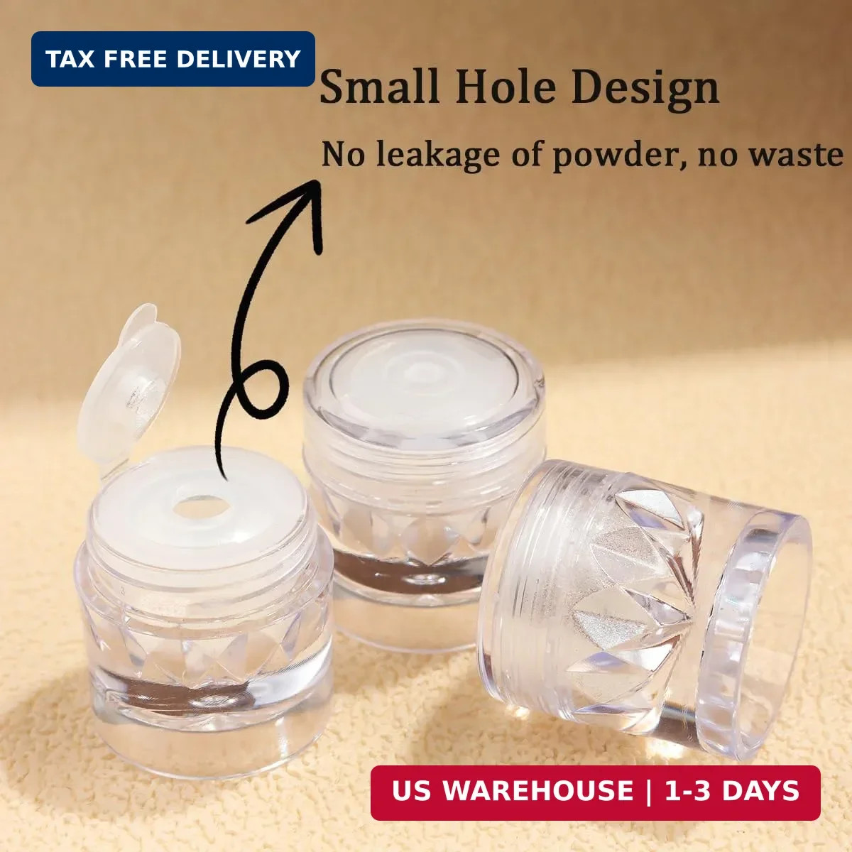3Pcs Moonlight White Pearl Chrome Nail Powder, Super Glossy Clear Mirror Effect