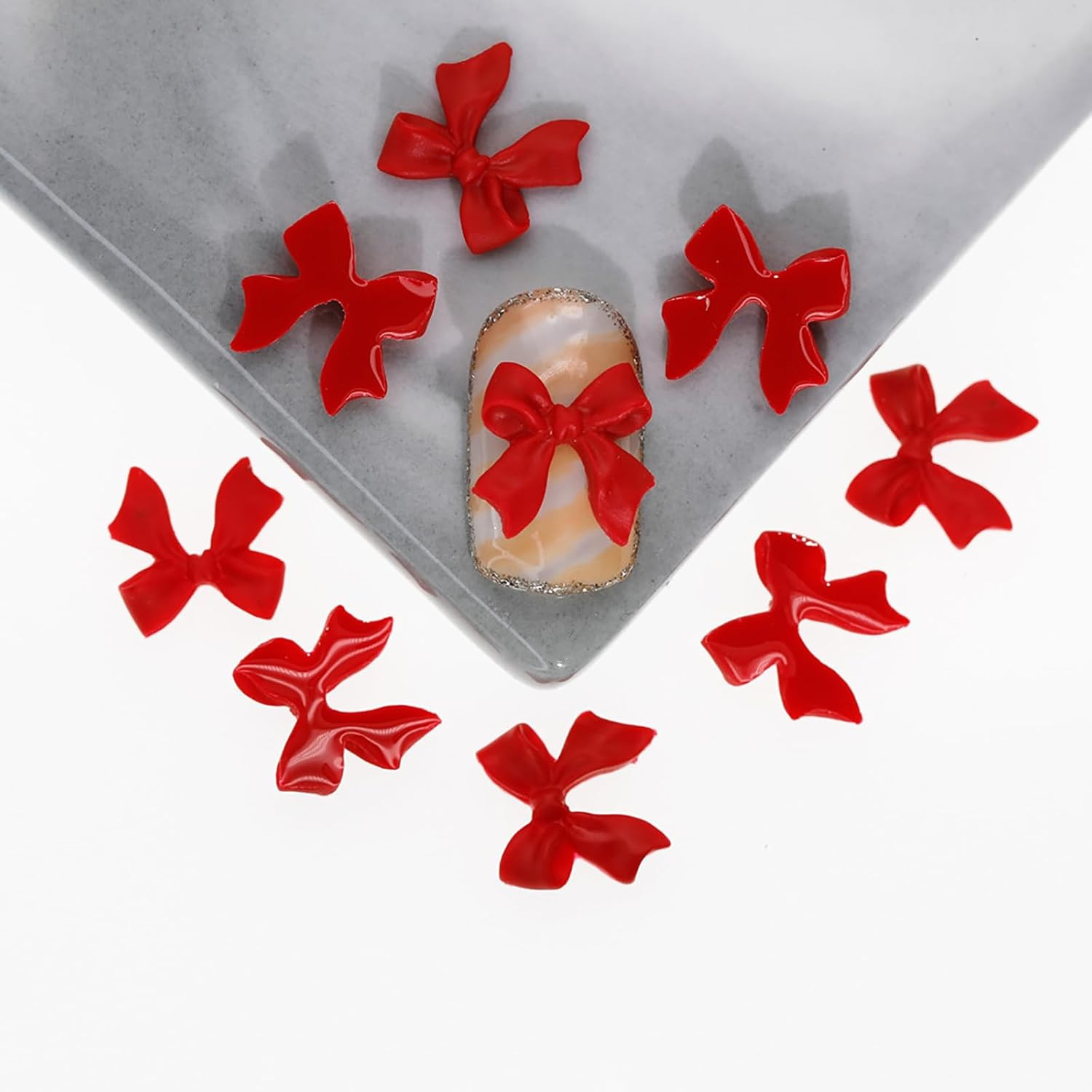 3D Bow Nail Art Charms Resin Kawaii Nail Decorations DIY Manicure Acrylic Nails
