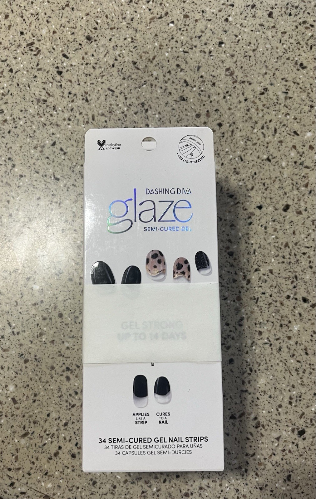 3 Pack Dashing Diva Glaze Semi-Cured Gel Nail Strips Lot of 3 32 Count in Each