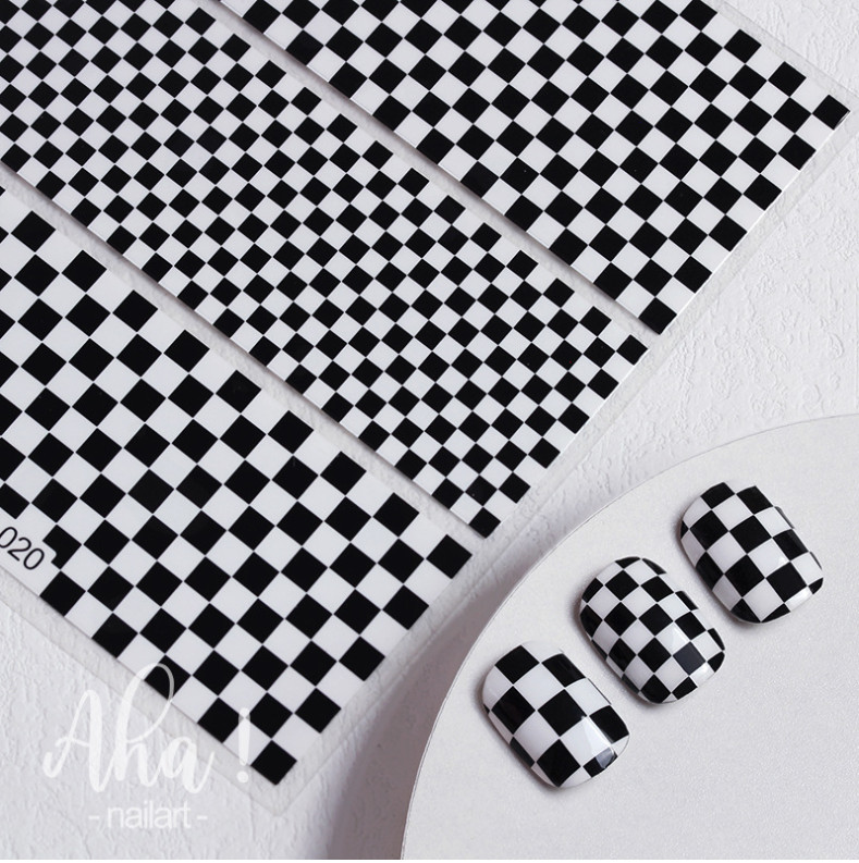 3D Classic Checkerboard Grid Mesh Sticker Board Self-Adhesive Chess Lattice NH20