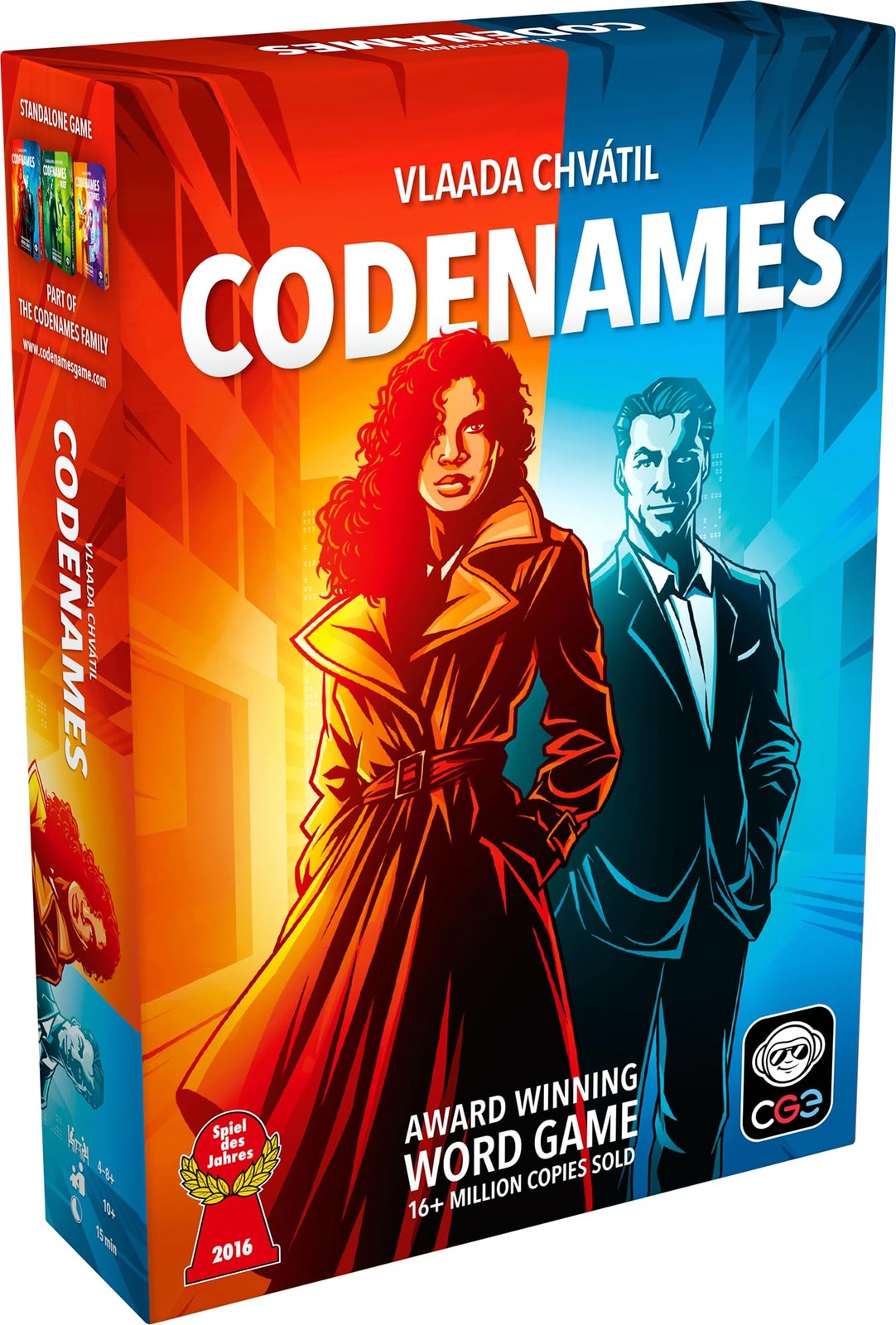 CGE Codenames Board Game (2nd Edition) The Top Secret Word Blue and White