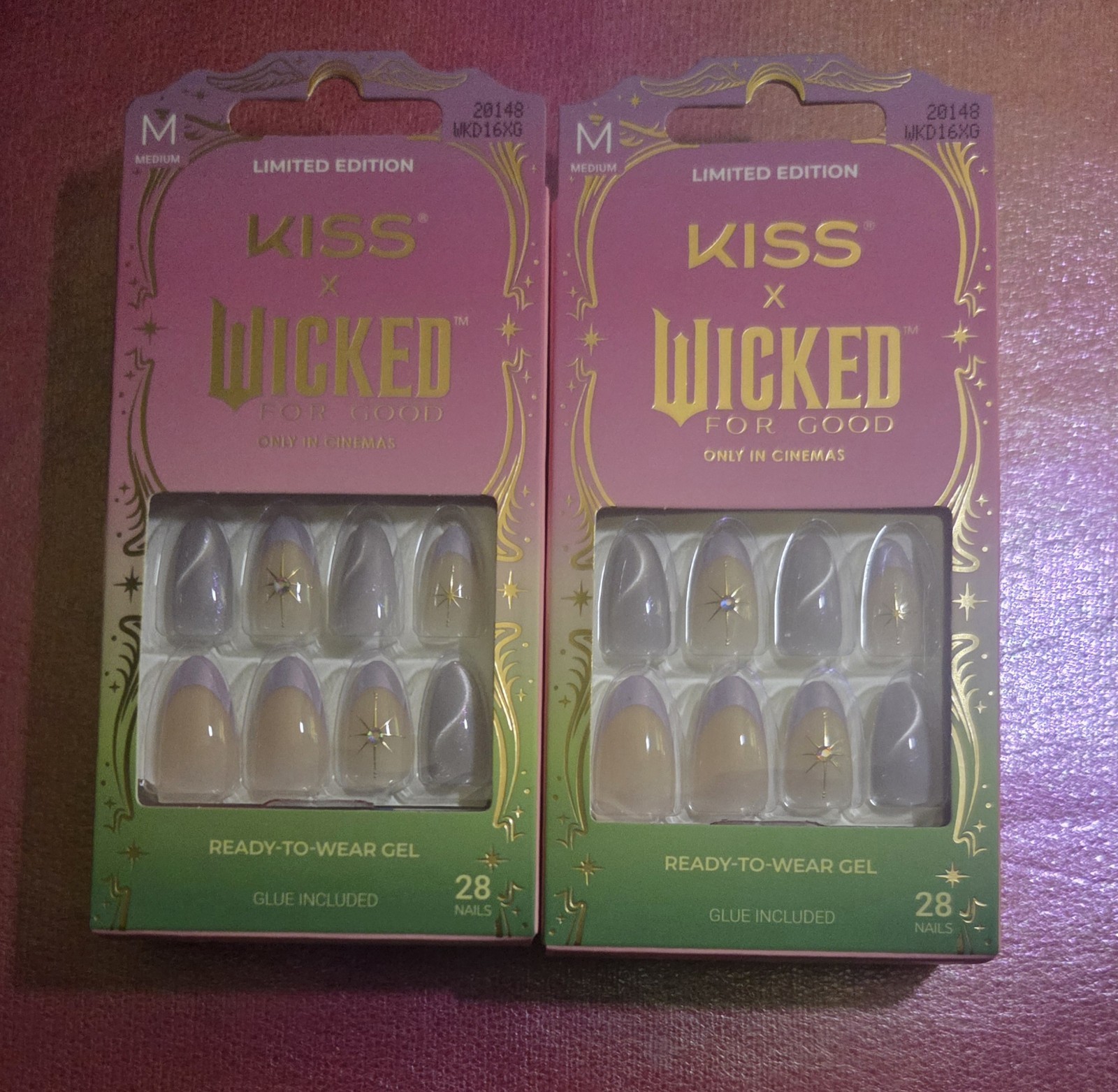 Lot of (2) Kiss Wicked For Good Nail Sets * Limited edition *