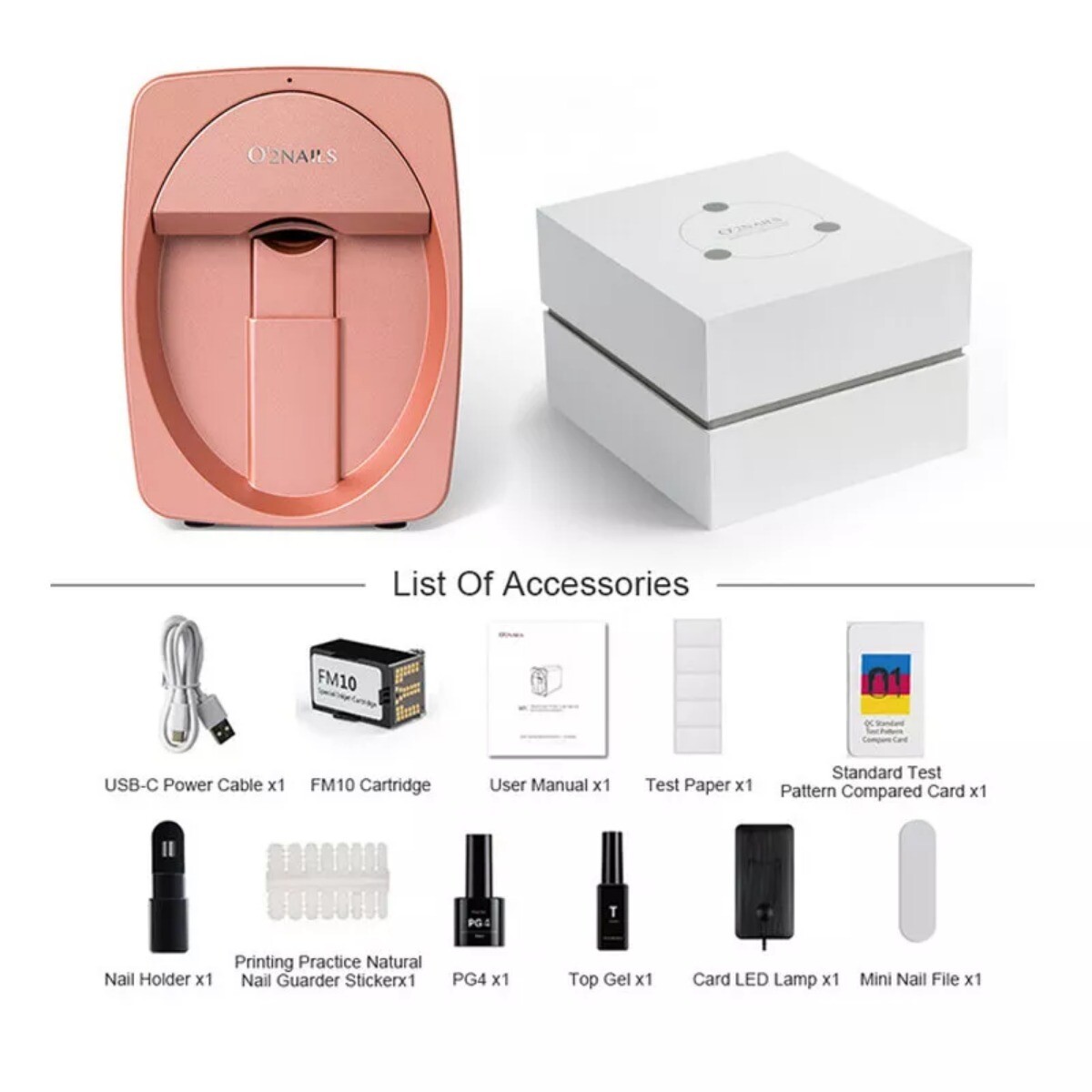 O’2NAILS Portable Nail Printer Mobile APP DIY Nail Art Printing Machine Home Use