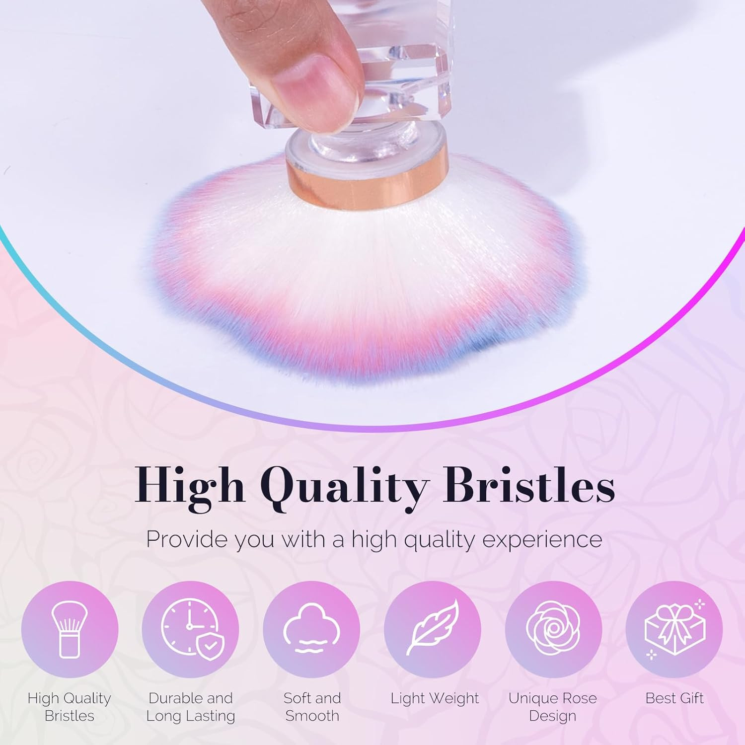 Melodysusie Nail Art Dusting Brush,Dust Collector Brush, Blush Brush, Boose Powd