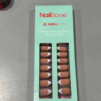 MODELONES NAILBOXIE X-SHELLTIPS FRENCH GEL NAILS ALMOND 15 SIZES/150 PIECES