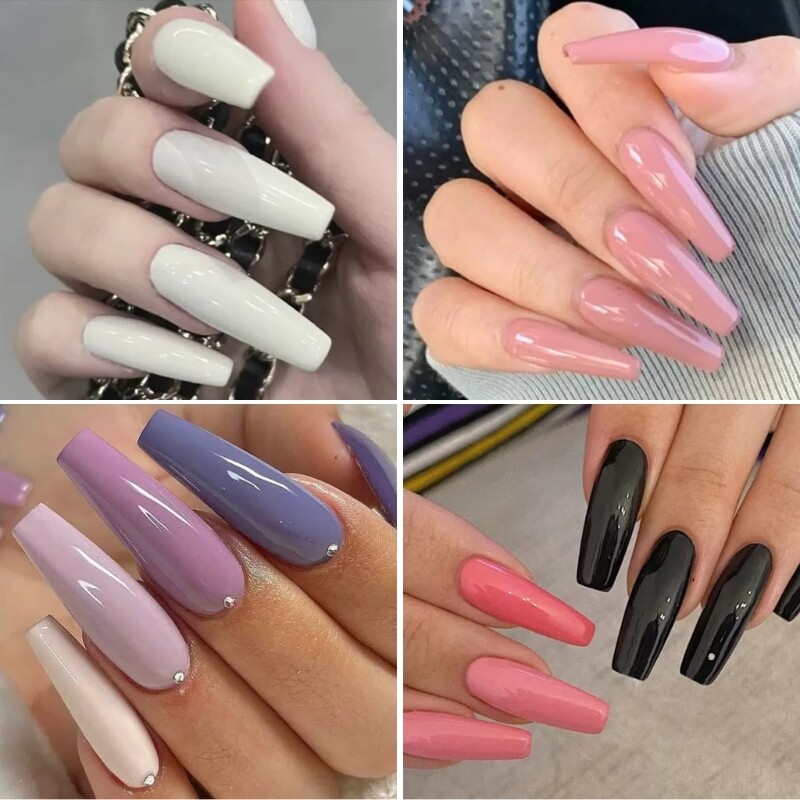 360Pcs Almond/Stilettos Fake Nails Tips Full Cover Falses Press on
