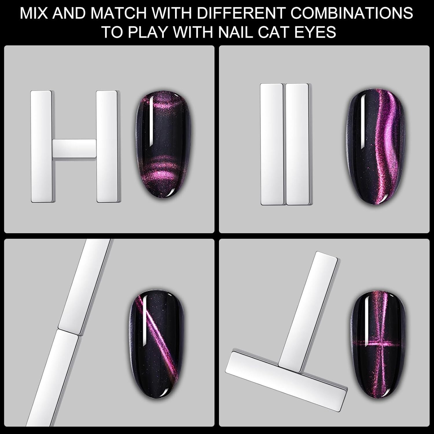 DND Cat Eye Gel Polish Mini Magnet Set 4 Pcs #4
