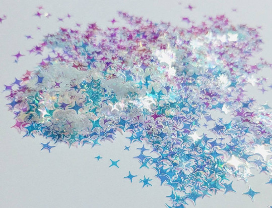 iridescent glitter flakes – HEART – STAR – TWINKLES – confetti – spangles – ab –