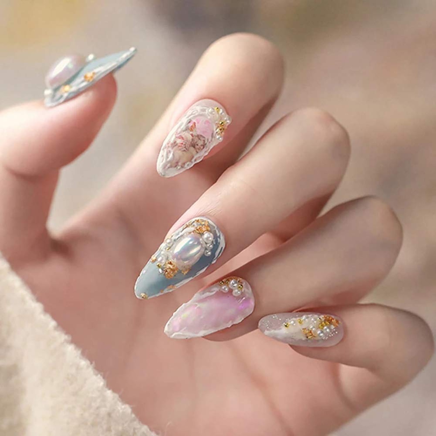 Nail Foil Transfer, DANNEASY 10 Sheets Angle Cupid Flower Design Nail Sticker…