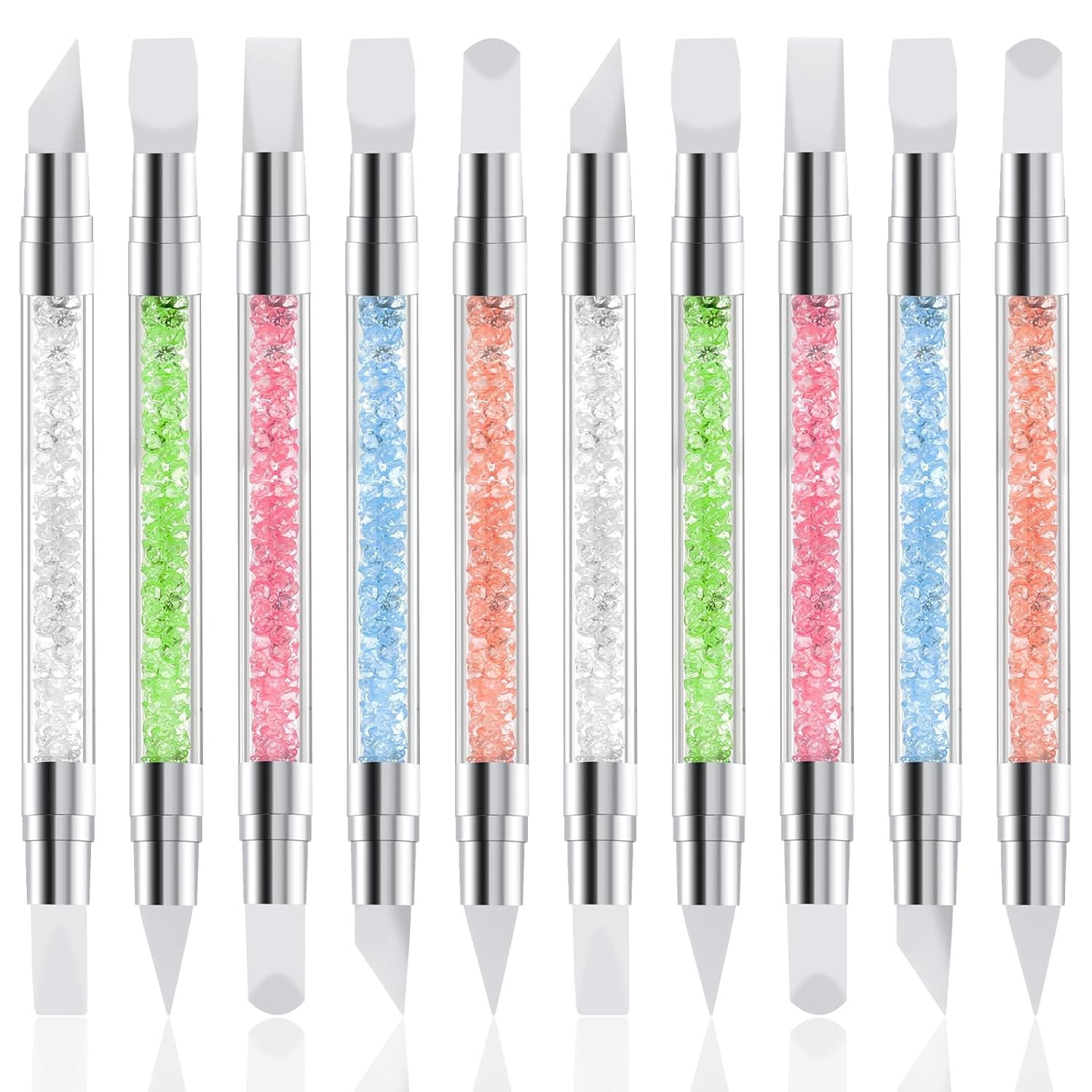 Nail Art Silicone Sculpture Pen Set Dual Ended Carving Shaping Nail Tools Brush