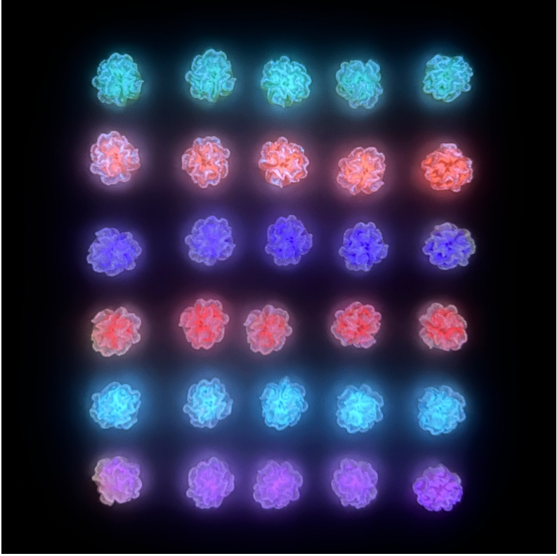 10PCS Luminous 3D Resin Flower Nail Charm Glow In The Dark Manicure Decor NS54