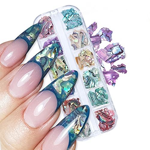 Abalone Shell Flakes for Nail Art – Colorful Seashell Sequins Glitter