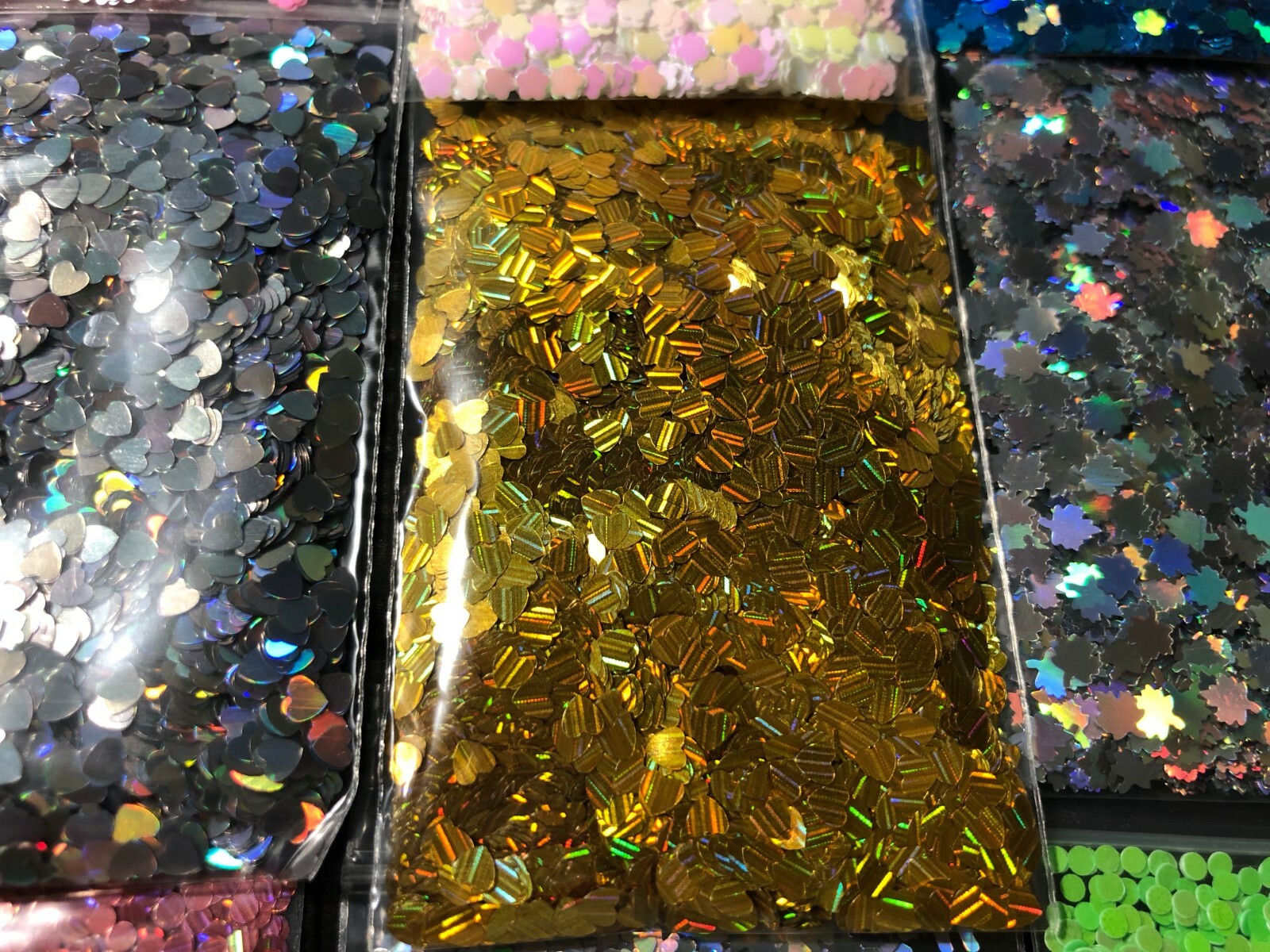 Solvent Resistant Flower/ leaf shape Glitter U Choose Color Nail Art Face Crafts