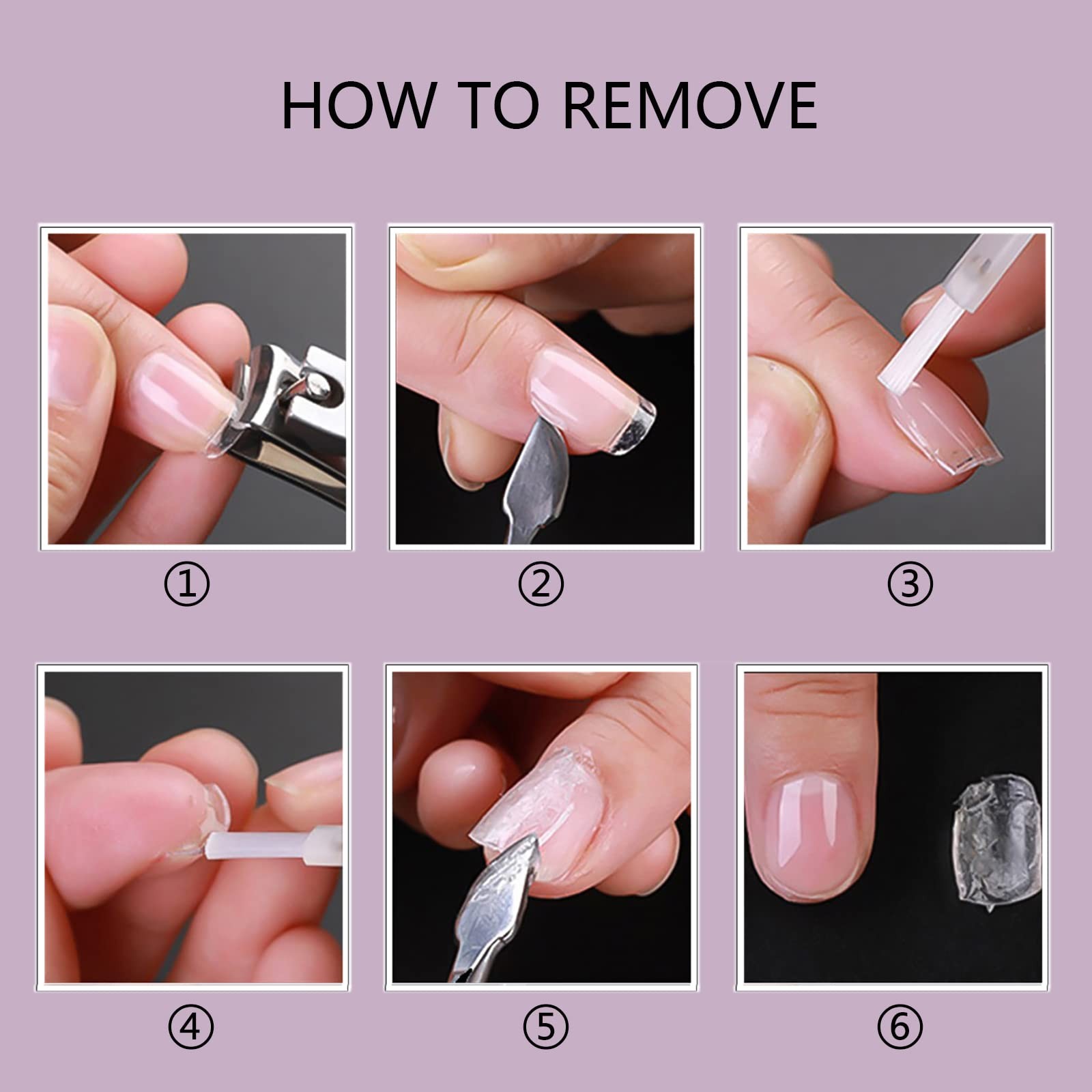 550 Pcs Medium Square Nail Tips Full Cover Clear Fake Nails for Nail Extensio…
