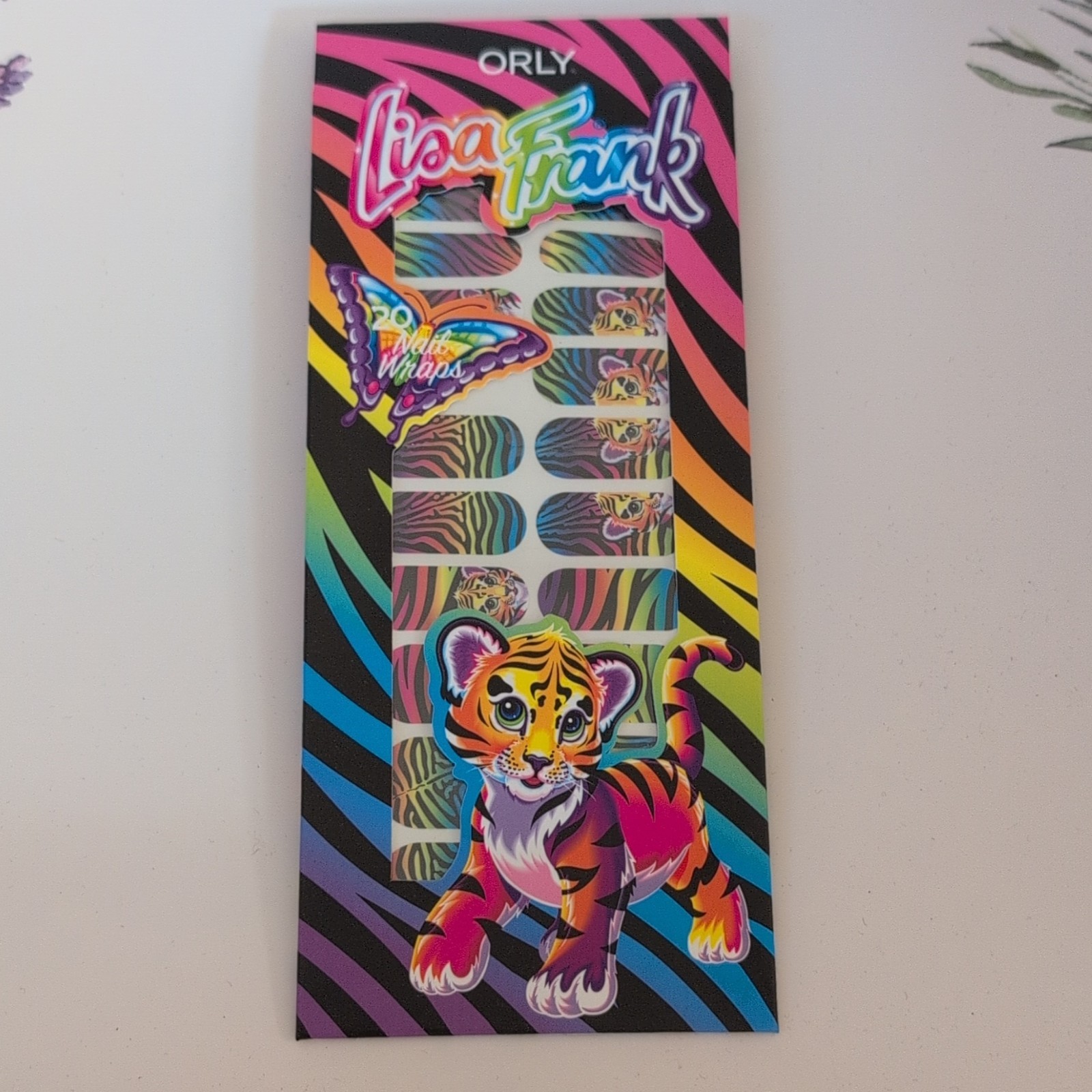ORLY x Lisa Frank Self-Adhesive Nail Wraps 20ct Multicolor Animal Print Set Of 2