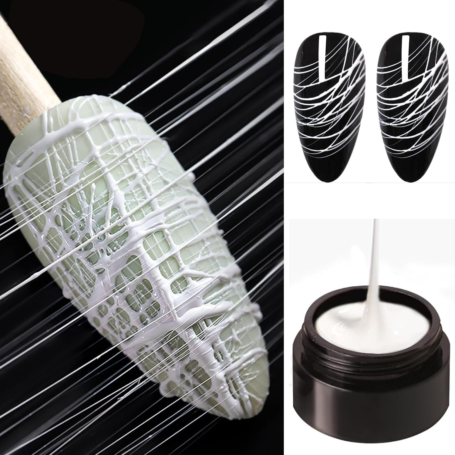 Luxurious White Gel Nail Painter for Stunning DIY Art – Long-Lasting Finish