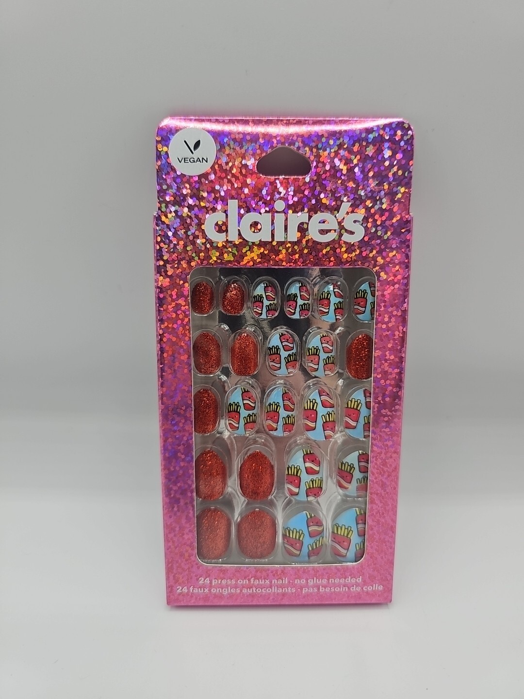 Claire’s Press on Nails 24 Faux Nails for Child New