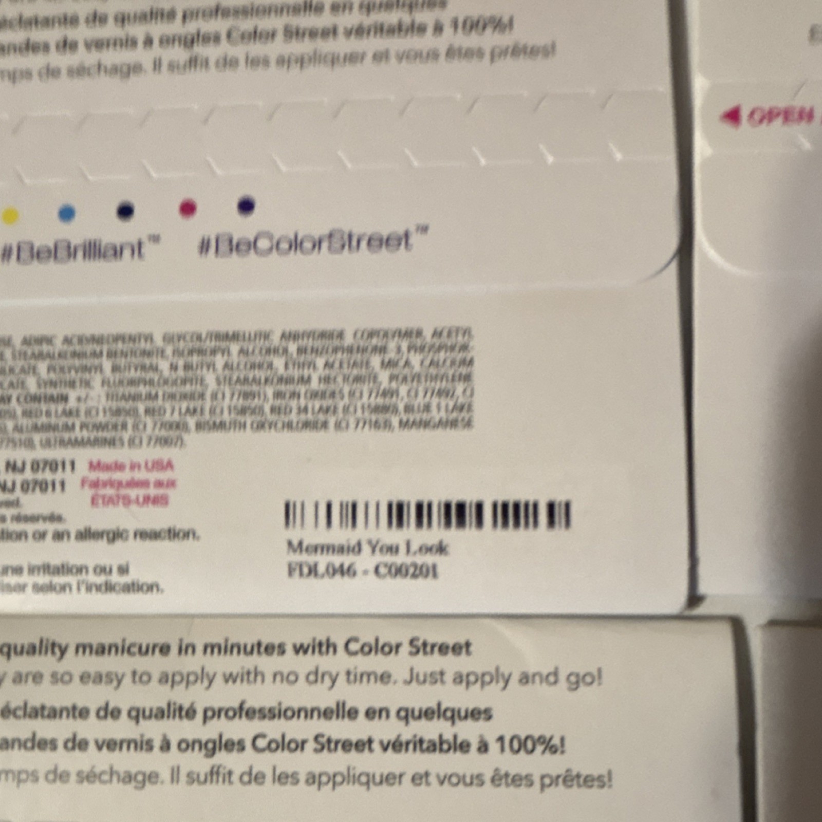 Color Street Patterned Black & White Nail Polish Strips Easy Peel & Apply Lot