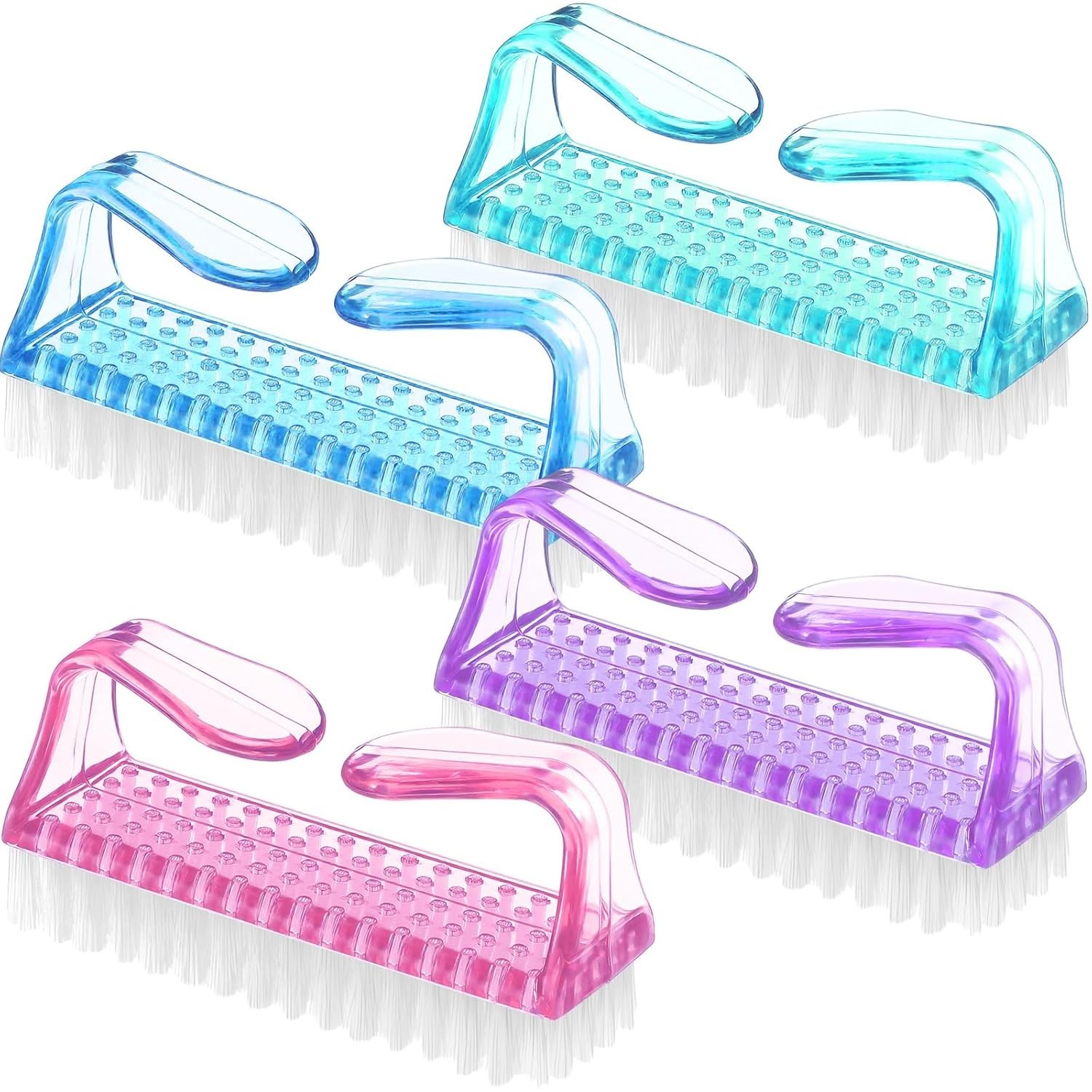 Multi-Color Nail Cleaning Brushes Set with Comfortable Grip for Personal Care