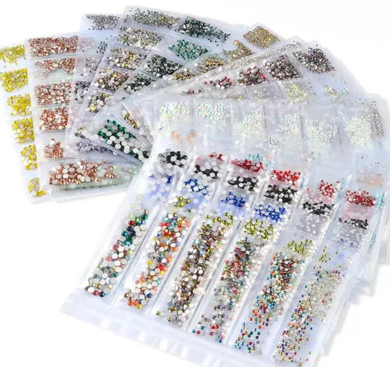 Partition-size 1440pcs Nail Art Rhinestones Crystals Strass For Nails Decoration