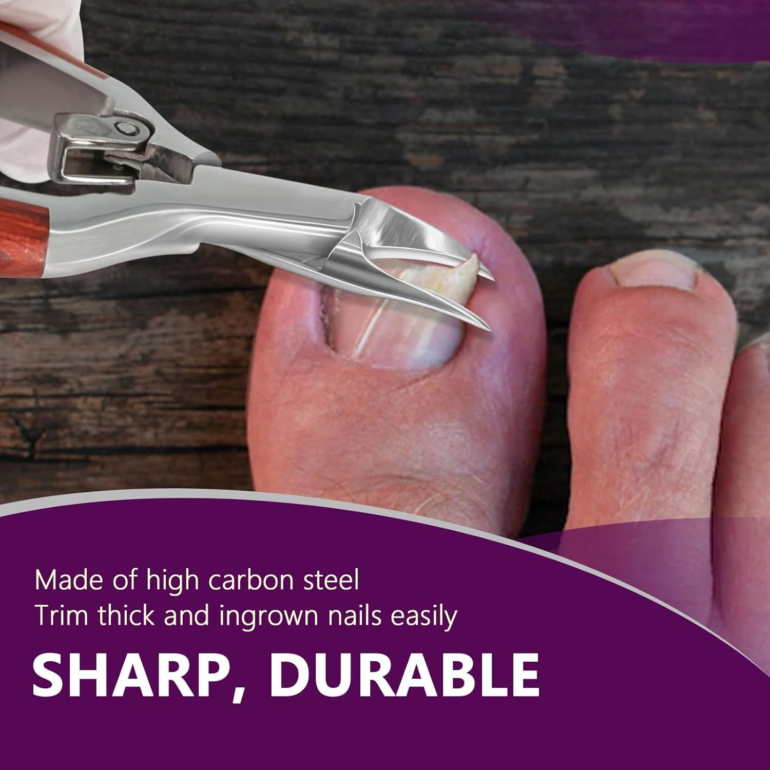 Sharp Toenail Clippers for Thick Nails, Ingrown, Heavy Duty, Seniors