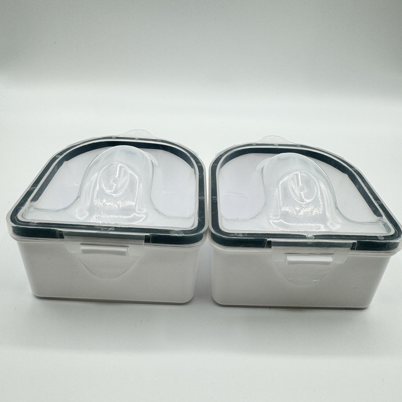 2 Pcs Nail Soaking Bowl for Manicure and Acrylic Gel Polish Remover, Gray