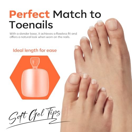 Toe Nail Tips 360Pcs 15 Sizes Short Square A12-short square toe nail tips