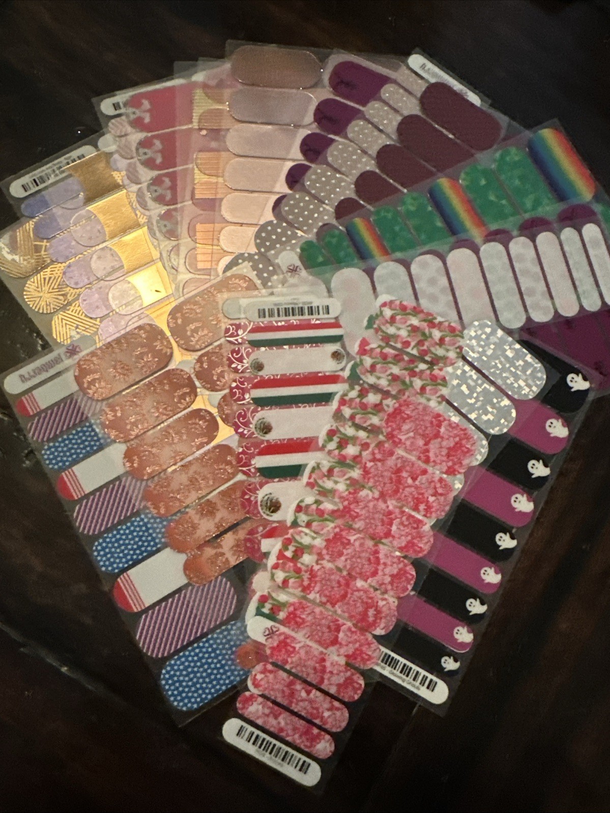 Jamberry Lot Holiday Sports Glitter Plaid Full Sheets And Some Extra 1/2 Sheets